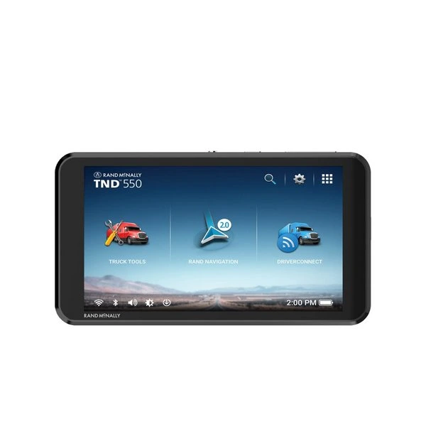 a visualization of a front interface of rand mcnally TND550