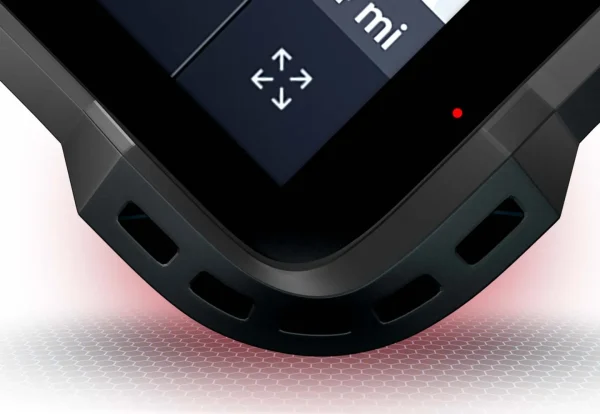 Close-up view of the corner design on the Rand McNally TND 1050 Truck GPS Tablet