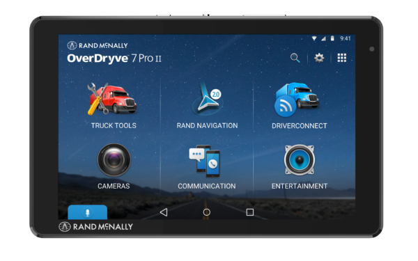 Rand McNally OverDryve 7 Pro II Truck GPS with navigation, driver tools, and entertainment features
