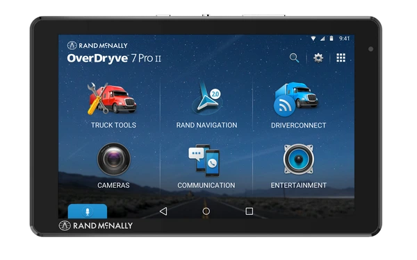 Rand McNally OverDryve 7 Pro II Truck GPS with navigation, driver tools, and entertainment features