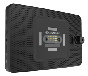 Back view of the Rand McNally OverDryve 8 Pro II Truck GPS, certified refurbished, showing mounting interface and ports