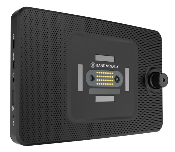 Back view of the Rand McNally OverDryve 8 Pro II Truck GPS, certified refurbished, showing mounting interface and ports