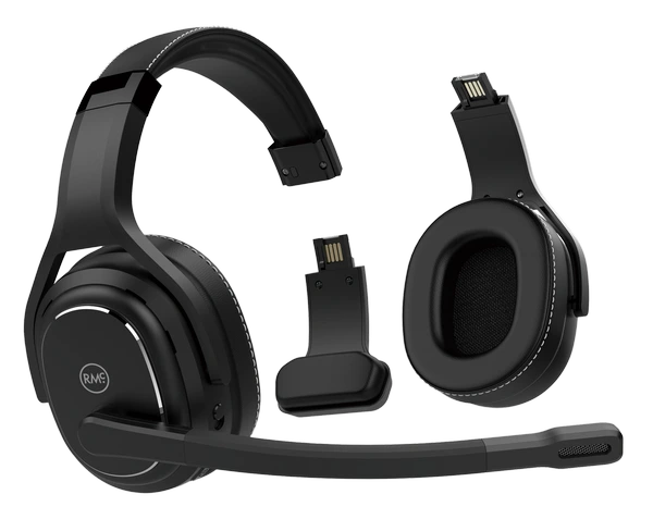 Rand McNally ClearDryve 220 Convertible Bluetooth Headphones with detachable ear cup and microphone, showcasing flexible components for versatile use by professional drivers.